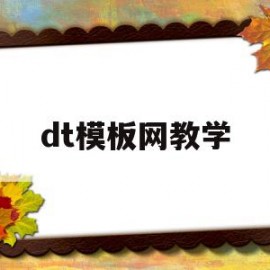 关于dt模板网教学的信息