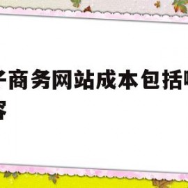 电子商务网站成本包括哪些内容(电商网站成本构成)