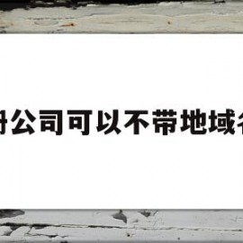 注册公司可以不带地域名吗(注册公司可以不开对公账户吗)