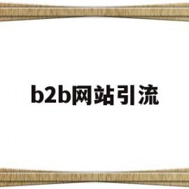 b2b网站引流(b2b网站营销)
