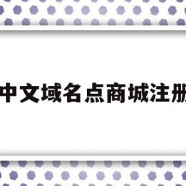 中文域名点商城注册(中文域名点商城投资前景)