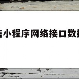 微信小程序网络接口数据赋值(微信小程序接口有哪些重要接口)