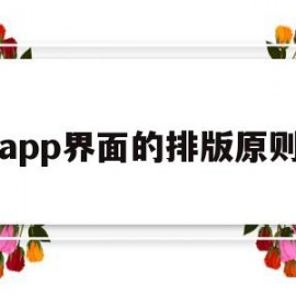 app界面的排版原则(app的排版风格有哪些)