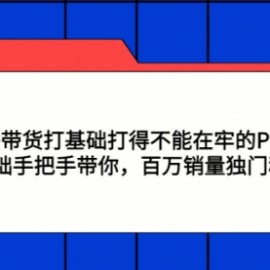 直播带货打基础打得不能在牢的Plus课，0基础手把手带你，百万销量独门秘籍