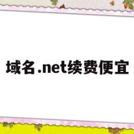 域名.net续费便宜(续费最便宜的域名后缀)