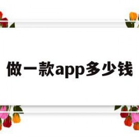 做一款app多少钱(做一款app多少钱人民币)