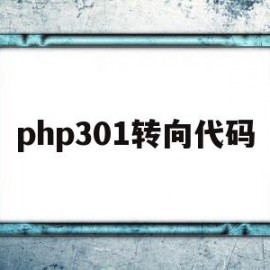 php301转向代码(php 301跳转)