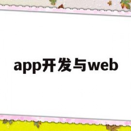 app开发与web(app开发和网页开发区别)