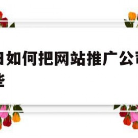 关于福田如何把网站推广公司有哪些的信息