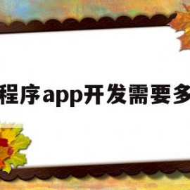 小程序app开发需要多久(小程序app开发需要多久完成)