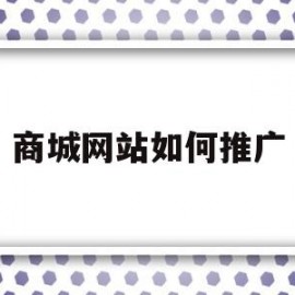 商城网站如何推广(商城网站如何推广产品)