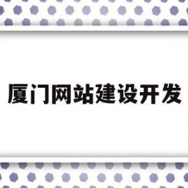 厦门网站建设开发(电子商务网站建设与开发)