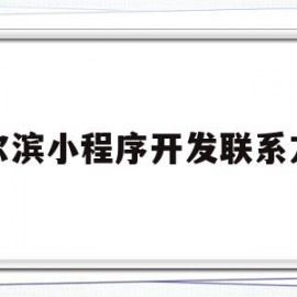 哈尔滨小程序开发联系方式(哈尔滨程序员工资水平怎么样)