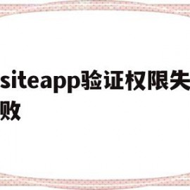 siteapp验证权限失败的简单介绍