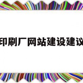 印刷厂网站建设建议(印刷厂网站建设建议怎么写)