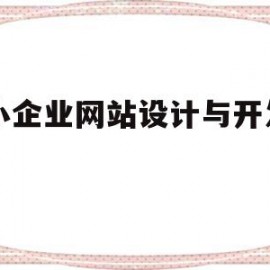 中小企业网站设计与开发目的(中小企业网站设计与开发目的是什么)