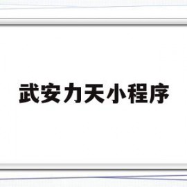 武安力天小程序(武安天丽小区在哪)