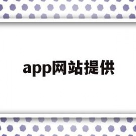 app网站提供(网站是app的意思么)