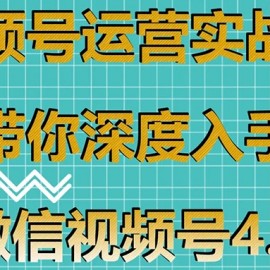 视频号运营实战课，带你深度入手微信视频号4.0，零基础手把手实操操作