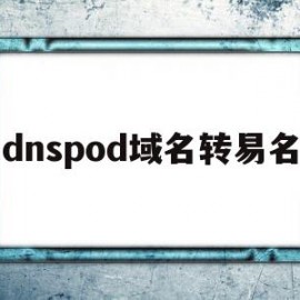 dnspod域名转易名(dns将域名解析为ip地址)