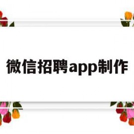 微信招聘app制作(微信招聘app制作流程)