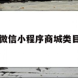 微信小程序商城类目(微信小程序电商平台类目)