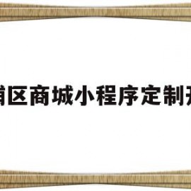 包含新浦区商城小程序定制开发的词条