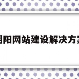 包含朝阳网站建设解决方案的词条