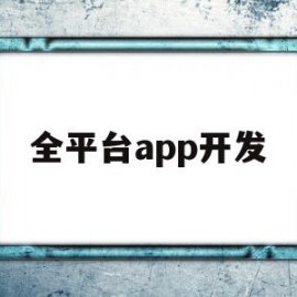 全平台app开发(app 开发 平台)