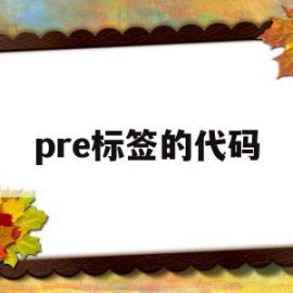 pre标签的代码(pre标签样式失效)