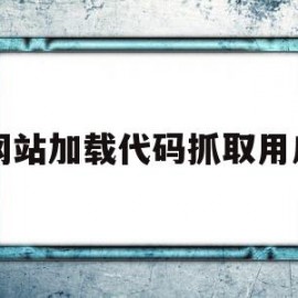 网站加载代码抓取用户(网站加载代码抓取用户信息)