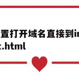 关于设置打开域名直接到index.html的信息