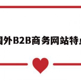 国外B2B商务网站特点(国外b2c平台有哪些网站)