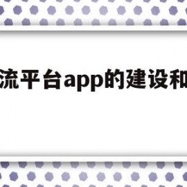 物流平台app的建设和推广(物流平台搭建)