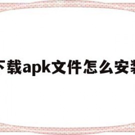 下载apk文件怎么安装(苹果手机下载apk文件怎么安装)