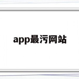 app最污网站的简单介绍