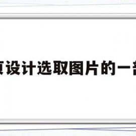 网页设计选取图片的一部分(网页设计选取图片的一部分叫什么)