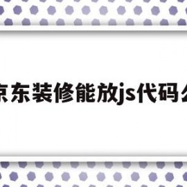 京东装修能放js代码么(京东装修能放js代码么嘛)