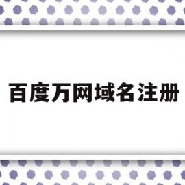 百度万网域名注册(百度域名怎么注册)