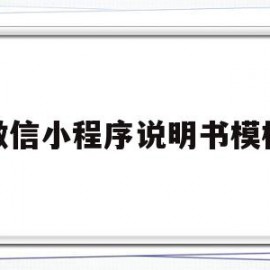 微信小程序说明书模板(微信小程序说明书模板下载)