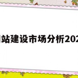 网站建设市场分析2020(网站建设市场分析2020年报告)