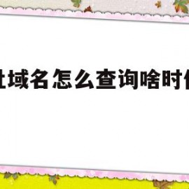 网址域名怎么查询啥时候到期(网址域名怎么查询啥时候到期的)