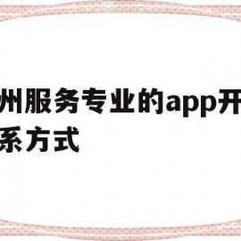 杭州服务专业的app开发联系方式(杭州app软件开发哪家服务商比较好)