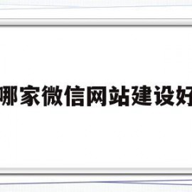 哪家微信网站建设好的简单介绍