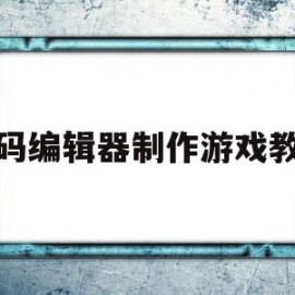 源码编辑器制作游戏教程(源码编辑器制作小游戏)