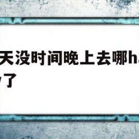 关于白天没时间晚上去哪happy了的信息