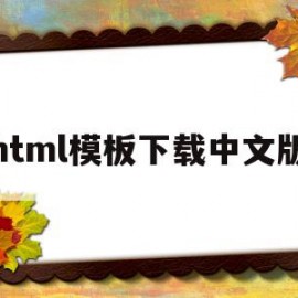 html模板下载中文版(html模板下载中文版网站)