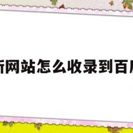 新网站怎么收录到百度(新网站怎么收录到百度网盘文件)