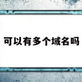 可以有多个域名吗(可以申请多个域名用于同一个网站吗)