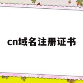 cn域名注册证书(域名注册证书原件怎么弄)